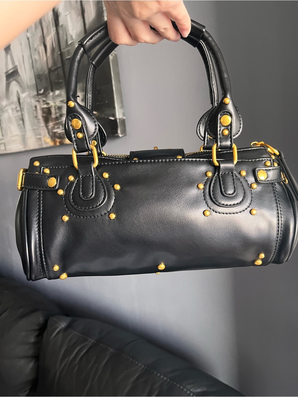 Black handbag